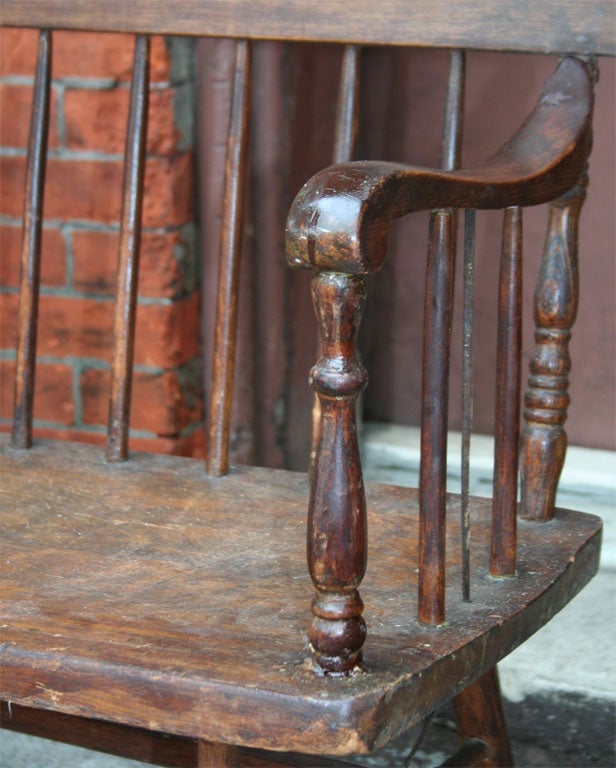 A rather nice antique American Deacon's bench of good proportions.