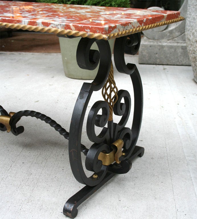 Iron & Rouge Marble Coffee Table