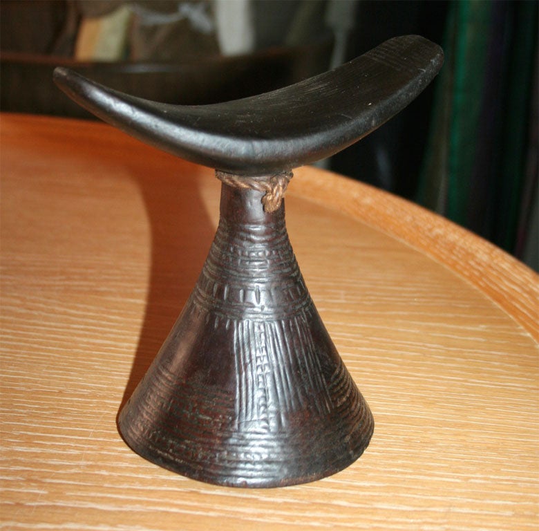 A set of Ethiopian carved wooden headrests. Heights vary slightly. - priced indiv. -