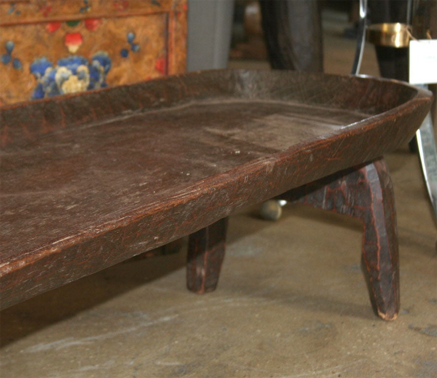 20th Century An Ethiopian Wood Bed / Low Coffee or Serving Table