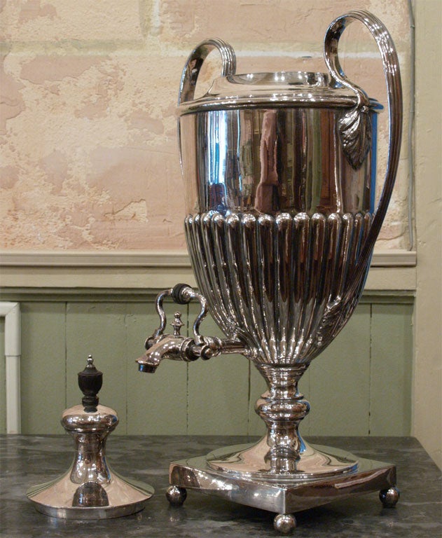 Large Old Sheffield Coffee Urn 4
