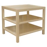 Pair of White Rectangle End Tables