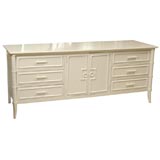 White Faux Bamboo Dresser