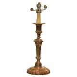 Large silver candlestick table lamp