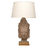 Vintage Resin Goddess Lamp