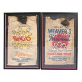 Vintage Pair of Framed Popcorn Bags