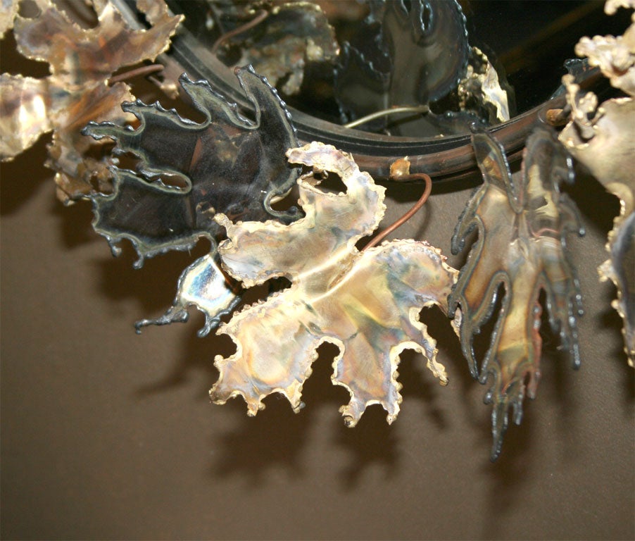 Maple Leaf Framed Mirror by C. Jere