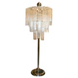 Venini for Camer Glass and Chrome Floor lamp