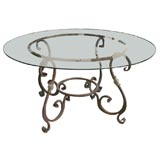 Round Metal Table Base for Indoor or Outdoor Dining