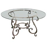 Round Metal Table Base for Indoor or Outdoor Dining