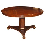 A Gilt Regency Mahogany Circular Breakfast Table-