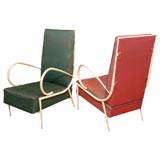 Pair of Arm Chairs Attributed to Rene  Prou