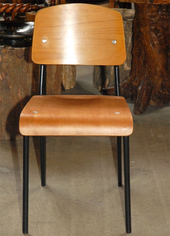 XIXe siècle Chaise standard originale Jean Prouvé