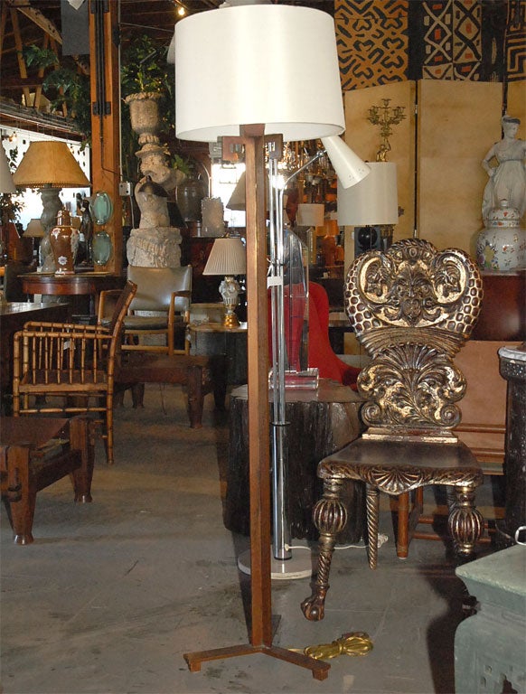 Greek Key Bronze Standing Floor Lamp