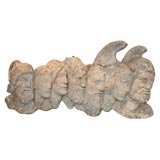 Painted Composition Bas Relief Panel of Mythological Gods