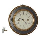 S.B. Jerome Brass and Ebonized Ship Clock