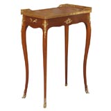 Petite Louis XV Style Gilt Bronze Mounted Mahogany Side Table