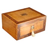 Anglo-Indian Brass Inlaid Padook and Rosewood Box