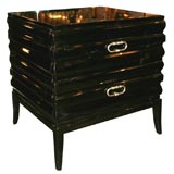Black Lacquered End Table by Tommi Parzinger, American 1950s