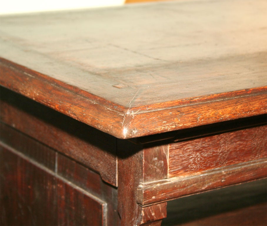 Great looking architect's table with three pull-out shelves that are accessible from both sides. Really an unusual piece.