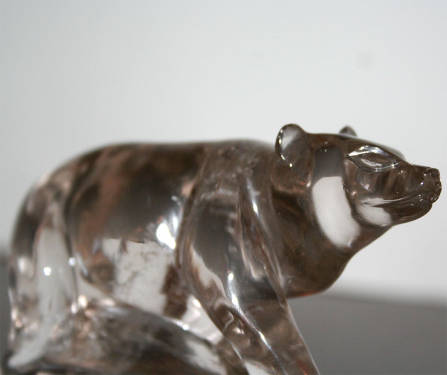 Rock Crystal Bear In Good Condition For Sale In New York, NY