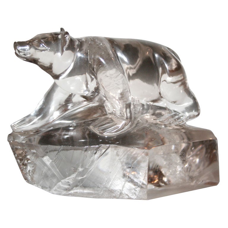 Rock Crystal Bear For Sale