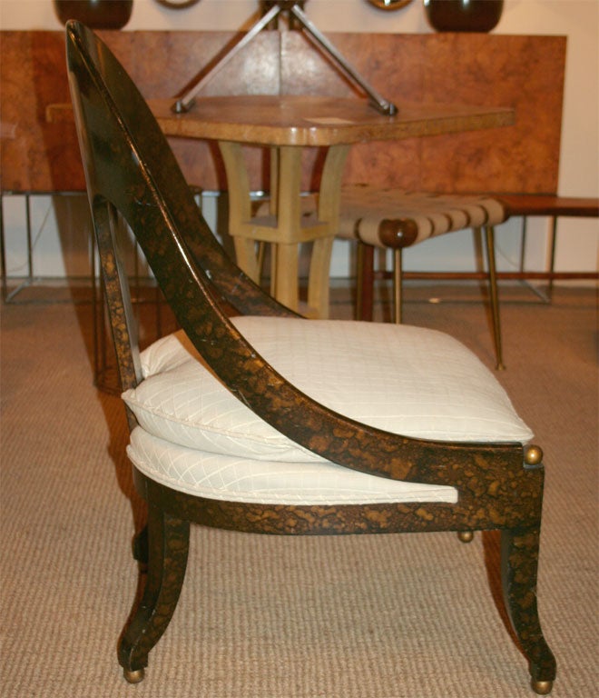 Wood Neoclassic Spoonback Chair