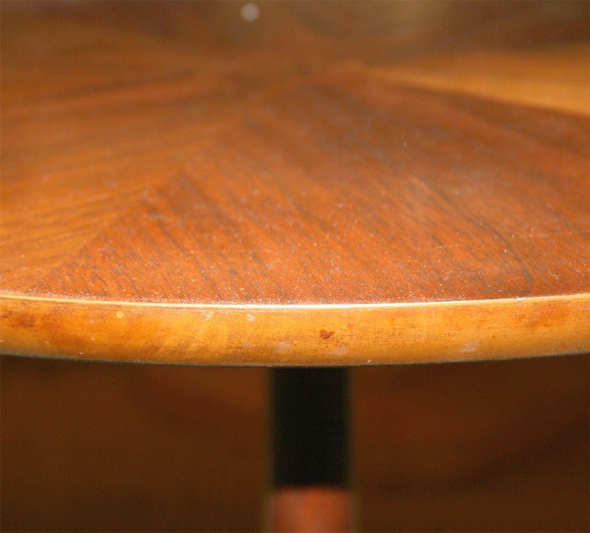 Pedestal Base Walnut Occasional Table by Drexel In Excellent Condition In New York, NY