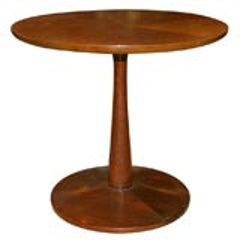 Pedestal Base Walnut Occasional Table by Drexel 8