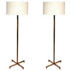American Cruciform Base Floor Lamps by Stewart Ross James for Hansen, NYC