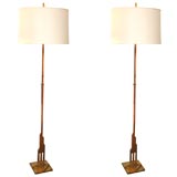A pair of floor lamps, Jules BOUY