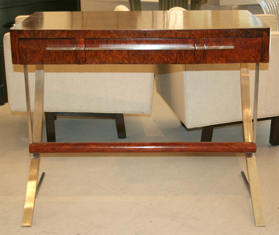 French Small Writing Desk in the style of Rene Herbst