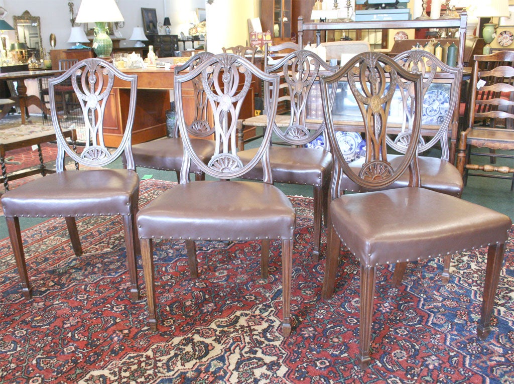 Set of Eight Hepplewhite Style Chairs 4