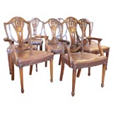 Set of Eight Hepplewhite Style Chairs