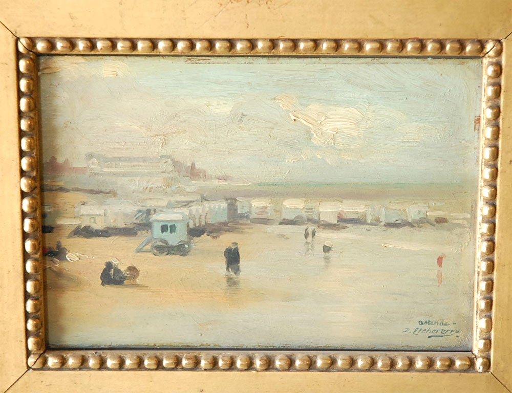 Pr. of French Paintings,  Coastal Scenes by Hubert D. Etcheverry 2