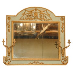 Antique French Overmantle Mirror