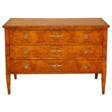18th Century Neoclassical Burled Walnut Commode