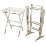 Pair of lucite folding tables