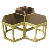 Set of three hexagonal tables