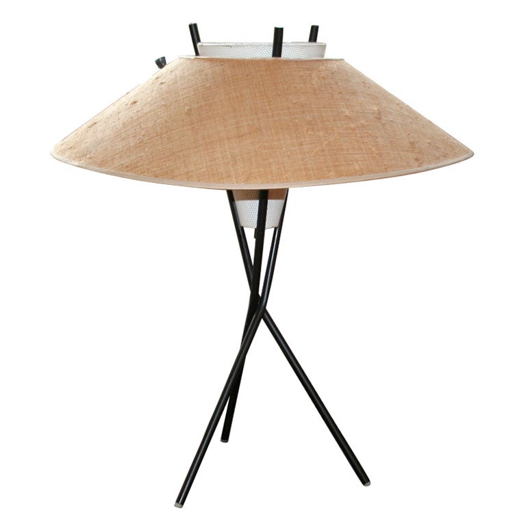 Gerald Thurston for Lightolier Tripod Table Lamp at 1stDibs