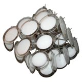 White Vistosi Disc Chandelier