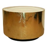 A Karl Springer Drum Shaped Copper Low Table.