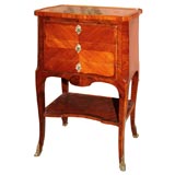 Transitional Louis XV - XVI Three Drawer Petit Commode, ca 1780