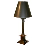 Bronze column form lamp