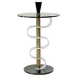 A Lucite and Brass Cigarette Table