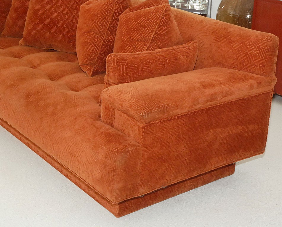 Overscale Button-Tufted Sofa Upholstered in Original Fabric 3