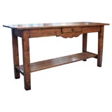 Antique French fruitwood server with potboard.