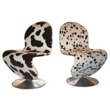 Pair of Verner Panton Animal Print Chairs