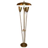 Brass "Umbrella" Shade Form Lamp