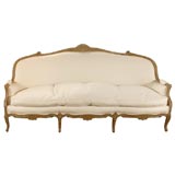 19th Century French Painted Canape Louis XV Style